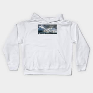 Storm Cloud Panorama over Lake Constance Kids Hoodie